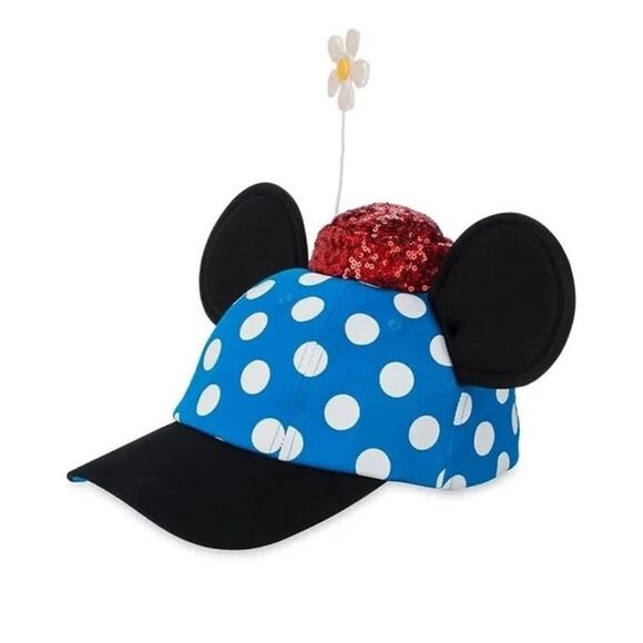 Disney Minnie Mouse Ears Hat Bundle: Headband + Baseball Caps, Polka Dot, Sequin - Picture 10 of 15